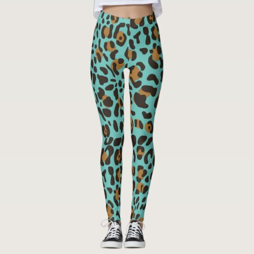 Leopard Jaguar Animal Print Pattern Leggings