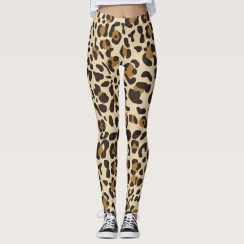 Leopard Jaguar Animal Print Pattern Leggings