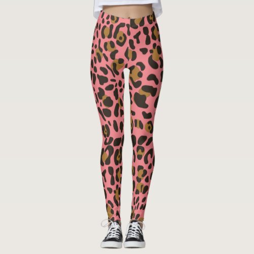 Leopard Jaguar Animal Print Pattern Leggings