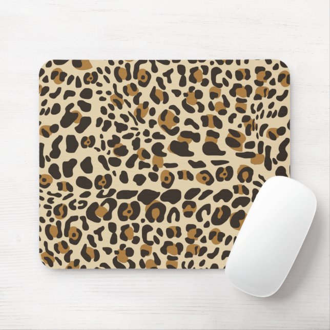 Leopard Jaguar Animal Print Pattern Mouse Pad (With Mouse)