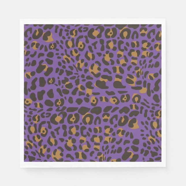 Leopard Jaguar Animal Print Pattern Napkins (Front)