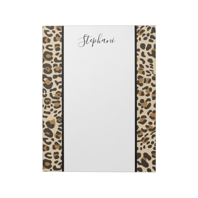 Leopard Jaguar Animal Print Pattern Notepad (Rotated)