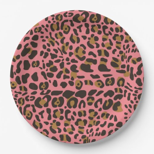 Leopard Jaguar Animal Print Pattern Paper Plates