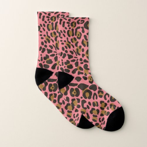 Leopard Jaguar Animal Print Pattern Socks