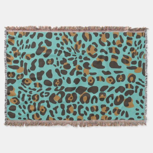 Leopard Jaguar Animal Print Pattern Throw Blanket