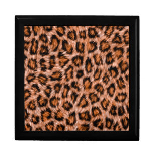 Leopard Jaguar Cat Brown Fur Pattern-24609 Gift Box