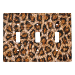 Leopard Jaguar Cat Brown Fur Pattern-24609 Light Switch Cover