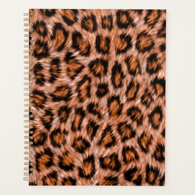 Leopard Jaguar Cat Brown Fur Pattern-24609 Planner (Front)