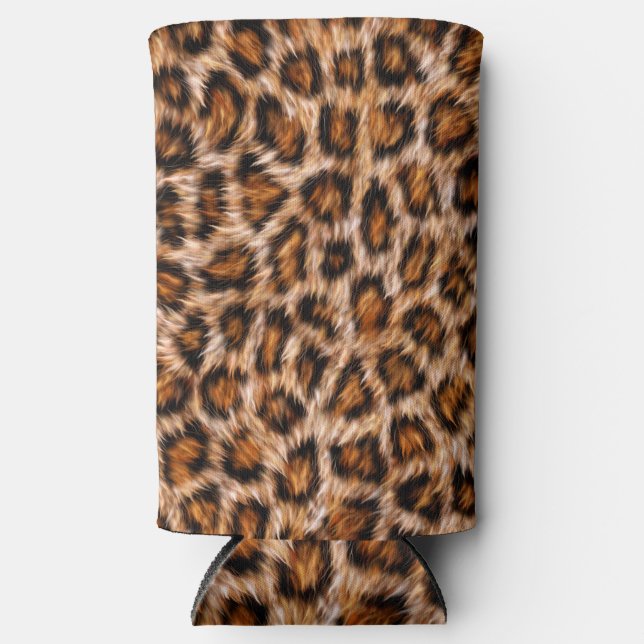 Leopard Jaguar Cat Brown Fur Pattern-24609 Seltzer Can Cooler (Front)