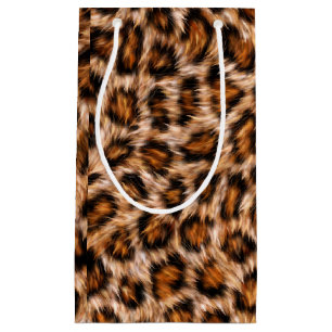 Leopard Jaguar Cat Brown Fur Pattern-24609 Small Gift Bag