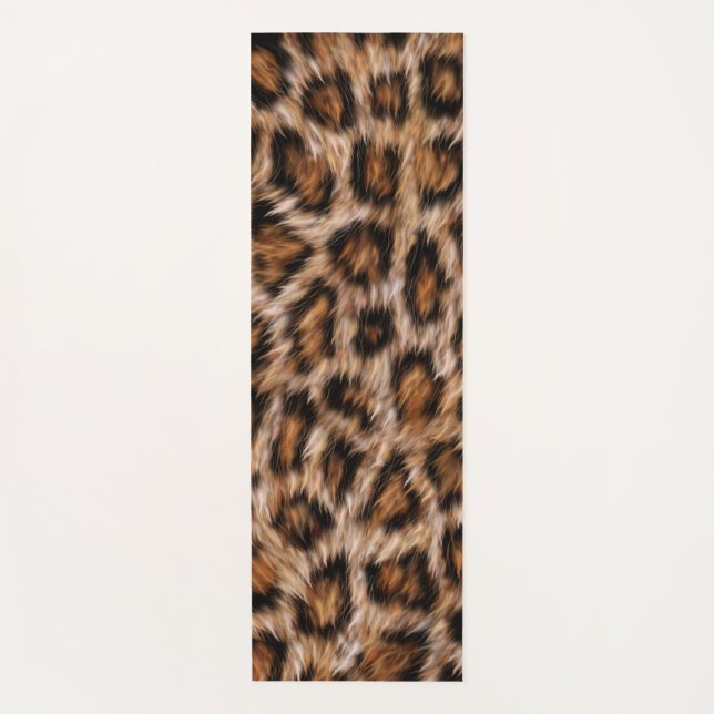 Leopard Jaguar Cat Brown Fur Pattern-24609 Yoga Mat (Front)