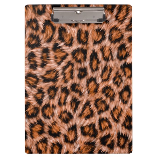 Leopard Jaguar Cat Brown Fur Pattern Clipboard (Front)
