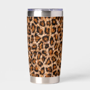 Leopard Jaguar Cat Brown Fur Pattern Insulated Tumbler