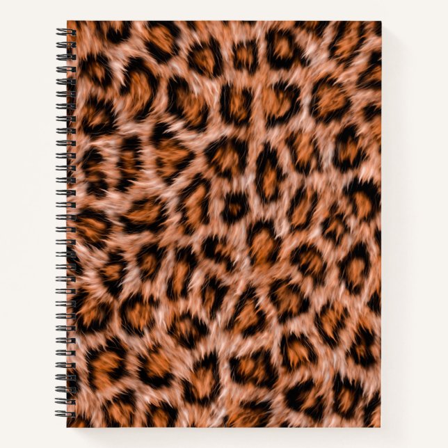 Leopard Jaguar Cat Brown Fur Pattern Notebook (Front)