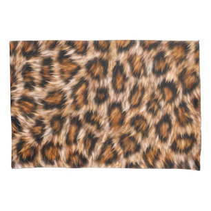 Leopard Jaguar Cat Brown Fur Pattern Pillow Case
