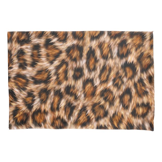 Leopard Jaguar Cat Brown Fur Pattern Pillow Case (Front)