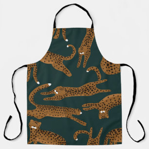 Leopard Jungle: Animal Print Vintage. Apron