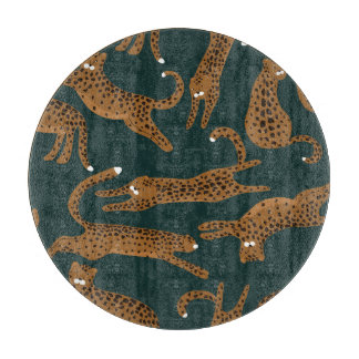 Leopard Jungle: Animal Print Vintage. Cutting Board