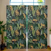 Leopard Jungle Forest Illustration Seamless