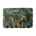 Leopard Jungle Forest Illustration Seamless Patter Bath Mat