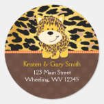 Leopard Jungle Safari Address Label Sticker Favors at Zazzle