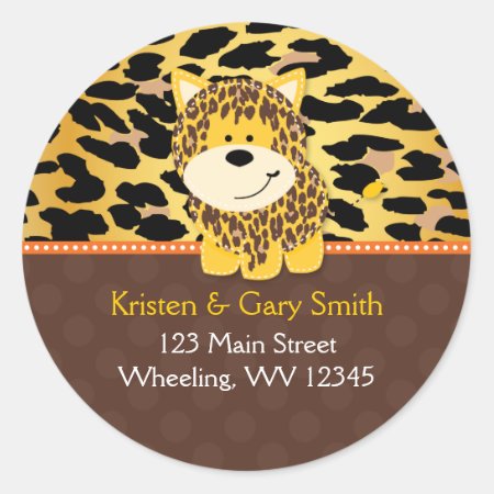 Leopard Jungle Safari Address Label Sticker Favors