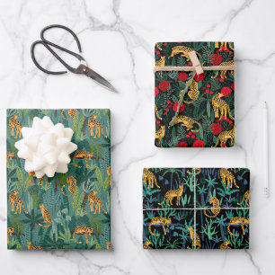 Leopard Jungle Wrapping Paper Sheets