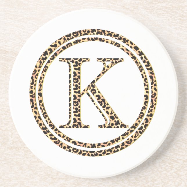 Leopard K Drink Coaster (Front)