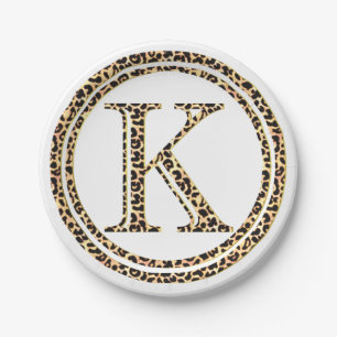 Leopard K Paper Plates