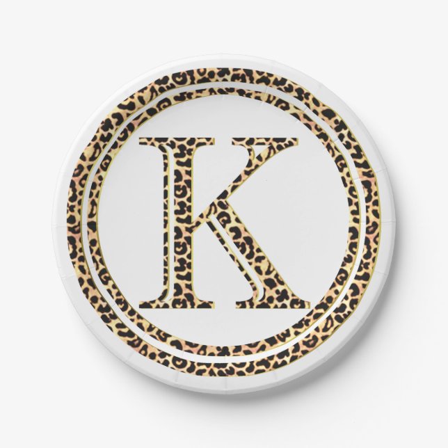 Leopard K Paper Plates (Front)