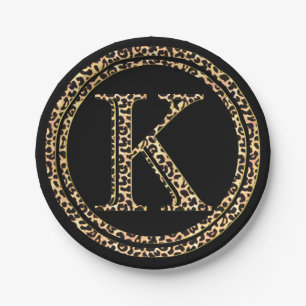 Leopard K Paper Plates