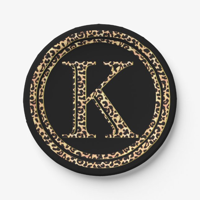 Leopard K Paper Plates (Front)