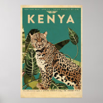 Leopard Kenya Travel  Poster