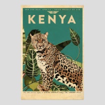 Leopard Kenya Travel  Poster