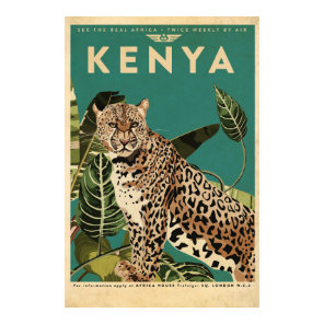 Leopard Kenya Travel  Poster