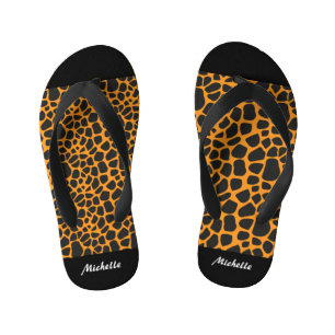 Leopard  kid's flip flops