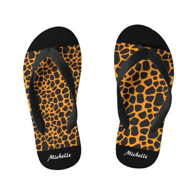 Leopard  kid's flip flops (Footbed)