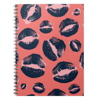 Leopard Kiss: Lipstick Fashion Print Notebook