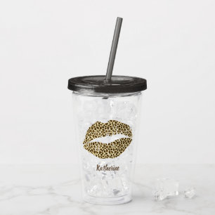 Leopard Kiss - Personalized Acrylic Tumbler
