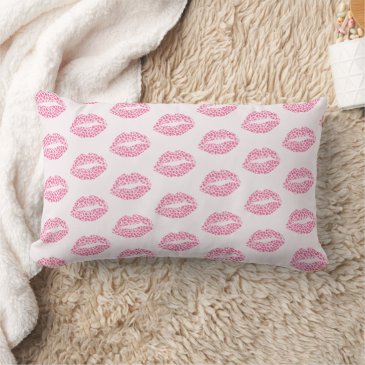 Leopard Kiss - Pink Leopard Print Lips Pattern