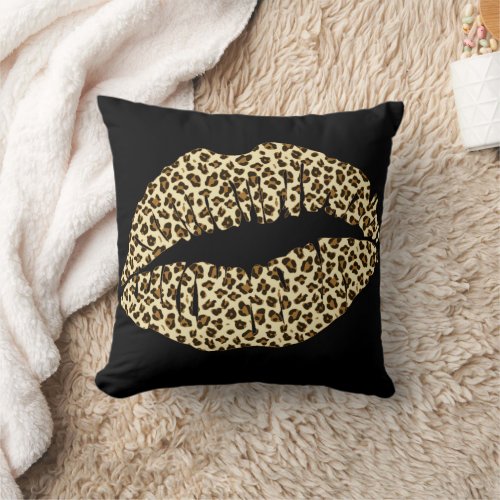 Leopard Kiss Throw Pillow