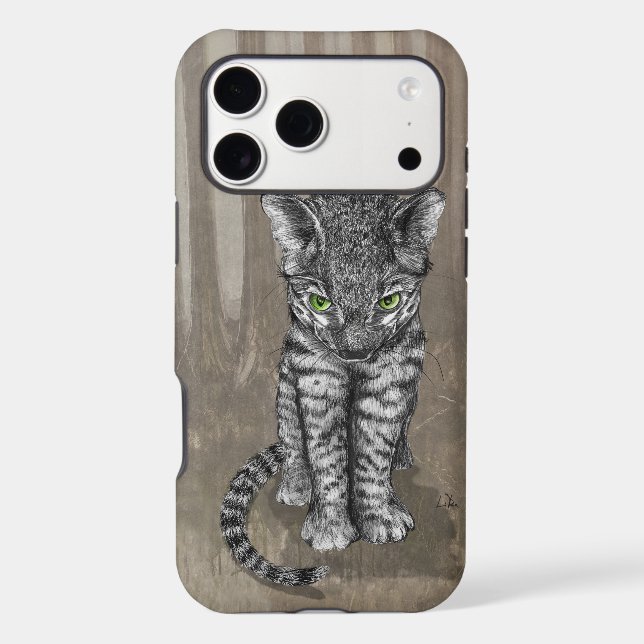 LEOPARD Kitten Butterfly Iphone Case (Back)