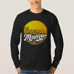 Leopard Lacrosse Mother s Day Mama Mommy Sport T-Shirt