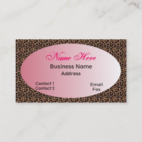 Leopard Ladies Business Card