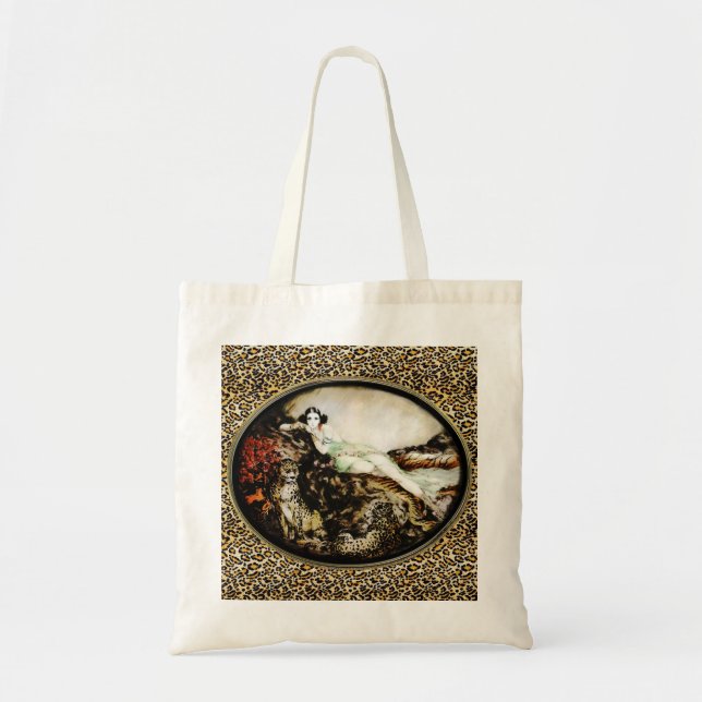 Leopard Lady Bag from Icart Etching Art Deco Style (Front)