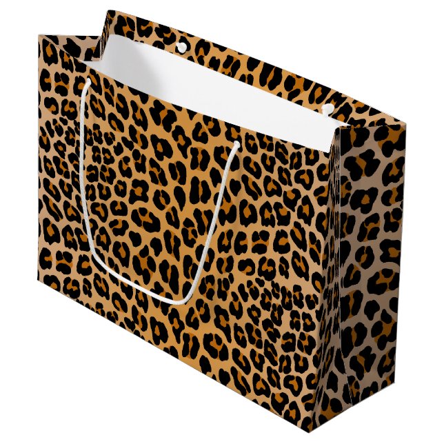 Leopard Large Gift Bag (Front Angled)
