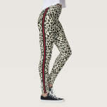 Leopard Leggings with Red Stripe<br><div class="desc">Leopard Collection</div>