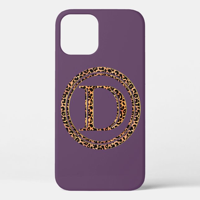 Leopard letter D Case-Mate iPhone Case (Back)