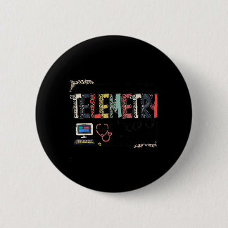 Leopard Lettering Telemetry Crew Cardiac Telemetry Button