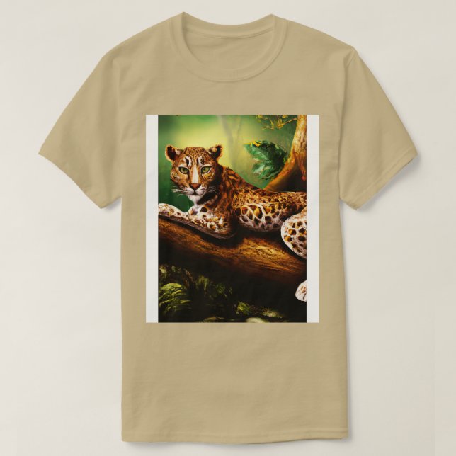 Leopard lies on Tree 1 T-Shirt (Design Front)